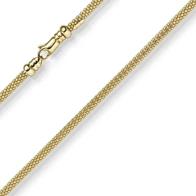 Produktbild von 3mm Armband runde Himbeer-Kette aus 750 Gold Gelbgold Armschmuck Armkette 21cm