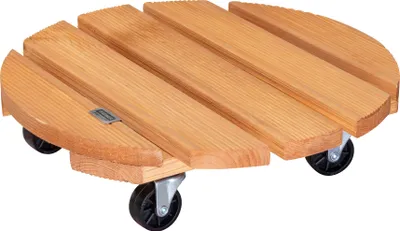 Zdjęcie produktu dla WAGNER® design yourself 20016301 WAGNER® design yourself Pflanzenroller TOSCANA GH 0163 Holz hellbraun rund 38,0 x 10,5 cm