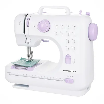 Produktbild von Emerio Nähmaschine – 12 integrierte Stichprogramme – Vorwärts- & Rückwärtsnähen – Auto-Reverse – Fadenabschneider – Beleuchtung – SEW-121820