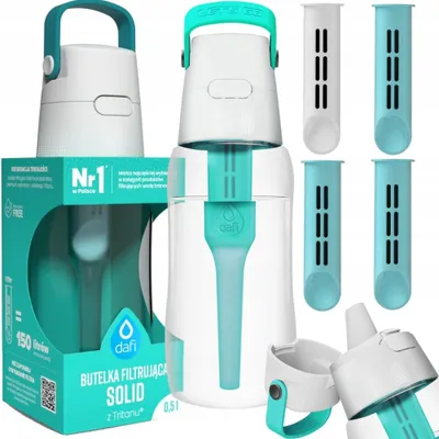 Produktbild von Dafi Solid Filterflasche 0,5l Türkis mit 4 Filtern