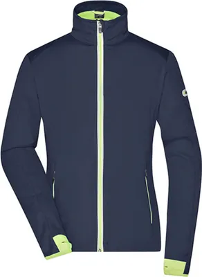 Produktbild von James+Nicholson JN1125 | Ladies` Sports Softshell Jacket - Farbe: Navy/Bright Yellow - Größe: S