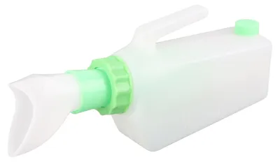 Image de Bouteille urinaire pour femmes avec couvercle, grande capacité, empêche les fuites, urinoir portable pour voyages, 1000 ml