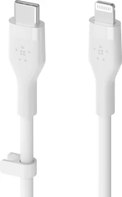 Produktbild von Belkin Flex Lightning/USB-C 15W 2m, mfi, 15W, weiß  CAA009bt2MWH