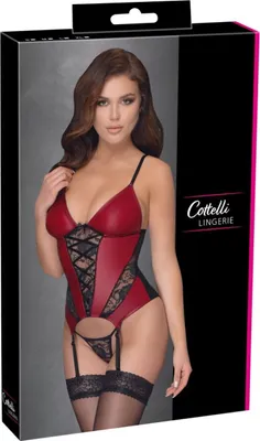 Immagine prodotto di Corsetto con cinghie - rosso e nero