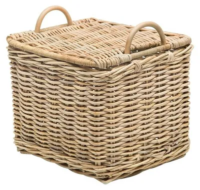 Immagine prodotto di Cesto rettangolare in rattan, dimensioni 30x20x15 cm, ideale per la cameretta dei bambini