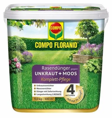 Immagine prodotto di COMPO FLORANID® concime per prati contro le erbacce + muschio cura completa - 9 kg per 300 m²