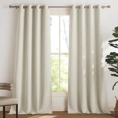 Produktbild von Verdunkelungsvorhänge hellbeige Thermovorhang mit Ösen 2-Set H 230 x B 140 cm