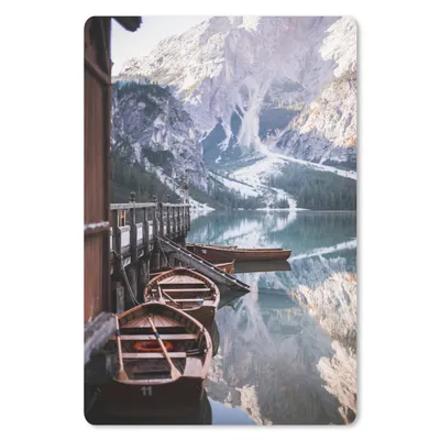 Produktbild von MuchoWow® Mauspad Mousepad Alpen - Boot - See 40x60 cm - Mousepads - Maus Mat - Pad - Mausunterlage - Schreibtisch Accesoire