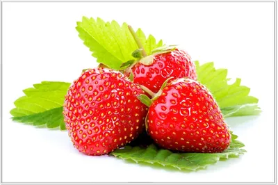 Produktbild von Wallario Wandbild Frische rote Erdbeeren für die Küche, Größe: 61 x 91,50 cm, Poster mit weißem Aluminiumrahmen