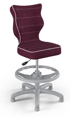 Produktbild von Kinder-Wachstumsstuhl Ergonomischer Schreibtischstuhl Für Körpergrösse 119-142 Cm, Petit Grau Visto 07, Mit Fussstütze