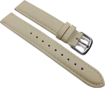 Produktbild von Beach XL Ersatzband Uhrenarmband Kalbsleder Grau-Beige 21689S, Stegbreite:18mm