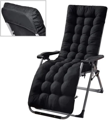 Immagine prodotto di Cuscino per sedia, spesso, 120x50 cm, nero, per l'esterno