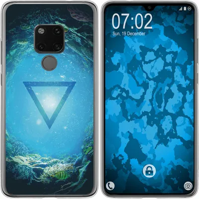 Produktbild von PhoneNatic Case kompatibel mit Huawei Mate 20 Silikon-Hülle Element Wasser M4