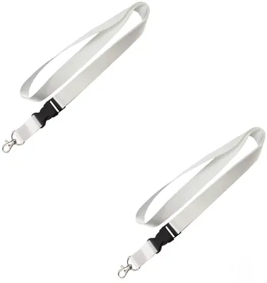 Obrázek produktu pro Bílé klíčenky – klíčenky – 50 cm – bílá barva – s odnímatelnou částí – 2 kusy – CHPN