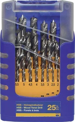 Image de Jeu de 25 forets hélicoïdaux en bois Fisch, 1 à 13 mm | 013G0025K01