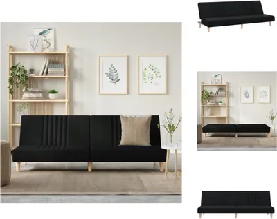 Immagine prodotto di vidaXL Divano letto in tessuto nero - Divani