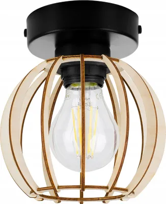 Immagine prodotto di Lampada Da Soffitto, Appendibile, Parasolle In Legno, Led