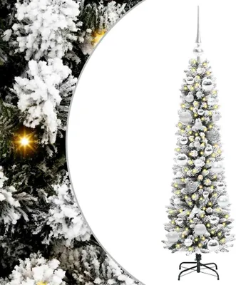 Produktbild von vidaXL Künstlicher Weihnachtsbaum mit 150 LEDs mit Ständer Weiß 120 cm