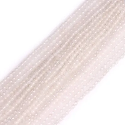 Productafbeelding van Natuurlijke 2mm Witte Jade Ronde Edelsteen Kralen voor Sieraden Maken