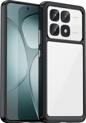 Image de Coque de protection hybride en TPU et acrylique pour Xiaomi 14T Pro Colorful Series, couleur noire