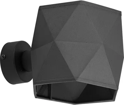 Produktbild von Wandlampe E27 Grau Schwarz Stoff Up Down Wandleuchte Wohnzimmer Schlafzimmer