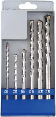 Zdjęcie produktu dla EXTOL CRAFT Wiertło udarowe do betonu SDS PLUS, zestaw 6 szt., 5-12 mm, węglik spiekany