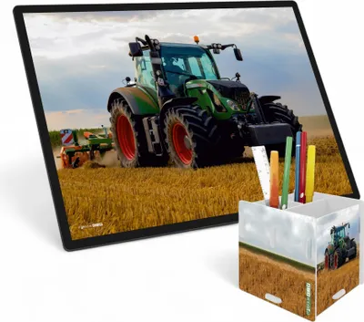 Produktbild von itenga Schreibtischunterlage V1 mit Stifteköcher eckig TRAKTOR