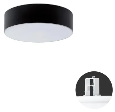 Produktbild von OSMONT ERI63124 ERIS CV2 Decken-/Wandleuchte aus Glas, halb eingelassen, weiß/weiß-schwarz, Schutzart IP44, 2700–6500 K, 18 W LED