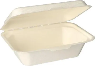 Produktbild von PAPSTAR Zuckerrohr-Menübox "pure" ungeteilt weiß