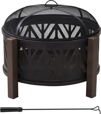 Produktbild von Sunjoy XL Stahl Feuerschale BROMO - Ø79cm, schwarz