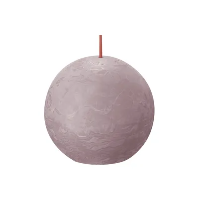 Produktbild von Bolsius Kugelkerze Rustiko Shine ø8cm, eschenrot