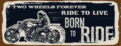 Produktbild von vianmo Holzschild 10x27 cm Ride to live Born Dekoration