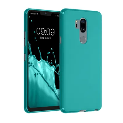 Produktbild von kwmobile Hülle kompatibel mit LG G7 ThinQ / Fit / One Hülle - weiches TPU Silikon Case - Cover geeignet für kabelloses Laden - Petrol matt