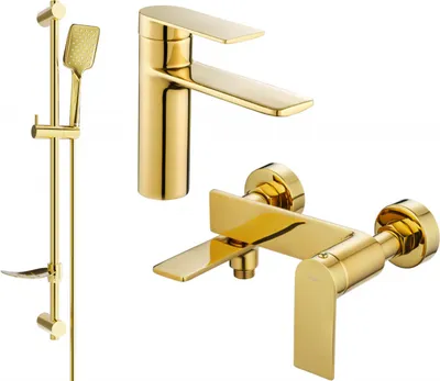 Produktbild von Mexen Zero DF62 Badewannenset, Gold - 71103DF62-50