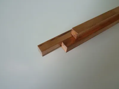 Produktbild von B&T Metall Kupfer E CU Vierkantstangen 10x10 mm, 3 Stück à ca. 995 mm (3 Meter Stange aufgeteilt)
