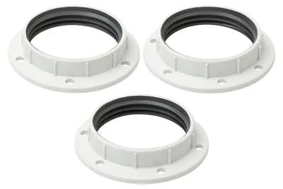Productafbeelding van Losse Lamphouder ringen E27 - Ø40mm - Wit - (3 stuks)