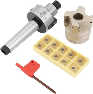 Produktbild von Flachfräshalter mit 10 APMT1604 Wechselplatten - CNC Fräse - Hartmetallplatten