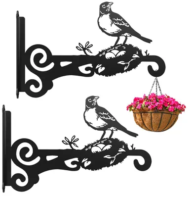 Imagen del producto de Omgoods - Juego de 2 ganchos de acero para colgar plantas y decoración