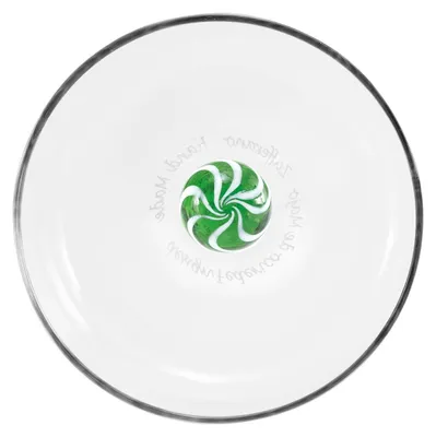 Image de Bilia Coffret De 4 Verres Tumbler Candy En Verre Borosilicaté Soufflé À La Main Couleur Verte Avec Sphère Interne Rayée Design Ludique Nostalgique