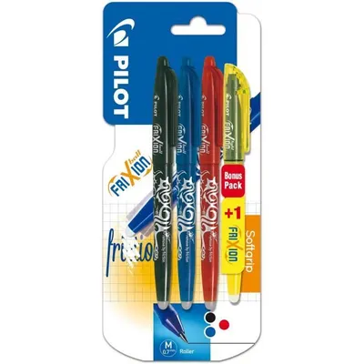 Produktbild von Pilot FriXion Ball - Tintenroller mit Textmarker - 4er Set