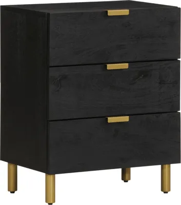 Produktbild von Nachttisch Schwarz 50x33x62 cm Holzwerkstoff
