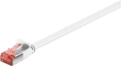 Produktbild von CAT 6 Flach-Patchkabel, U/FTP, weiß Kupferleiter (CU)