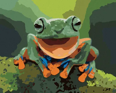 Produktbild von Zuty - Malen nach Zahlen - LACHENDER FROSCH, 40x50 cm, ohne Keilrahmen