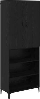 Image de Haut Armoire Chêne noir 69,5 x 34 x 180 cm Bois d'ingénierie