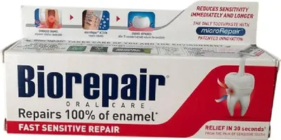 Zdjęcie produktu dla Biorepair Fast Sensitive Repair Micro-Repair pasta do zębów, 60 ml