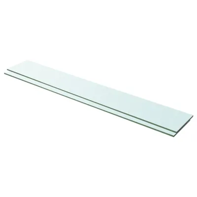 Image de vidaXL Étagères 2 pcs. Verre Transparent 100x15 cm