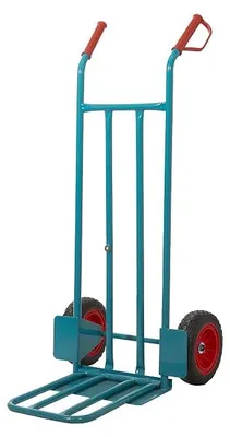 Imagen del producto de Carro plegable, de acero, con capacidad máxima de 250 kg, rueda de 250 mm, altura de carga: 390 mm - 460 mm, altura total: 1240 mm