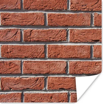 Produktbild von MuchoWow® Poster Backstein - Wand - Vintage 75x75 cm - Wand Dekoration