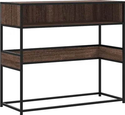 Obrázok produktu pre vidaXL Konzolový stolík hnedý dubový vzhľad 90x35x80 cm materiál na báze dreva