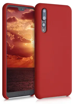 Produktbild von kwmobile Handyhülle für Huawei P20 Pro Hülle - Case Silikon - Kabelloses Laden - Schutzhülle Cover in Dunkelrot